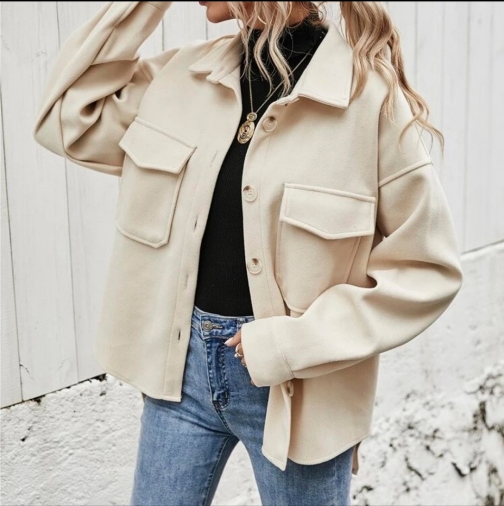 Cream Shacket - Picture 2 of 5
